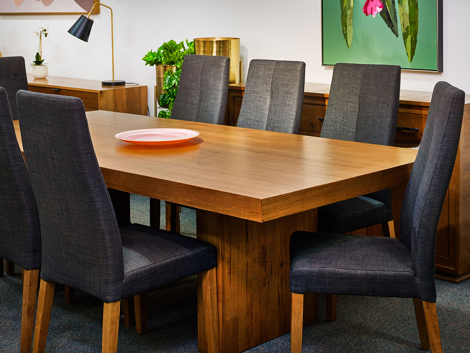 The Urban 9-piece laminated Tasmanian Oak dining suite